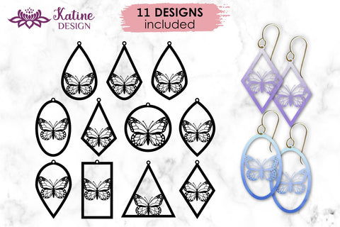 Butterfly earrings, Earring svg, Geometric earrings, Faux leather earrings, Teardrop earrings svg, Earrings bundle, Jewelry svg, Cricut earrings, Earrings template, Jewelry svg. Png, Jpg, Dxf, Eps Svg, Cut File for Cricut and Silhouette. SVG KatineDesign 