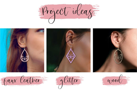 Butterfly earrings, Earring svg, Geometric earrings, Faux leather earrings, Teardrop earrings svg, Earrings bundle, Jewelry svg, Cricut earrings, Earrings template, Jewelry svg. Png, Jpg, Dxf, Eps Svg, Cut File for Cricut and Silhouette. SVG KatineDesign 