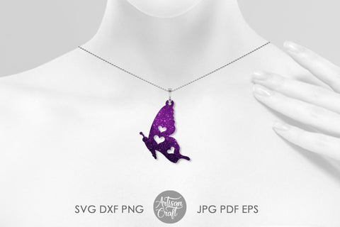 Butterfly earrings SVG, Butterfly wing earrings, butterfly heart SVG Artisan Craft SVG 