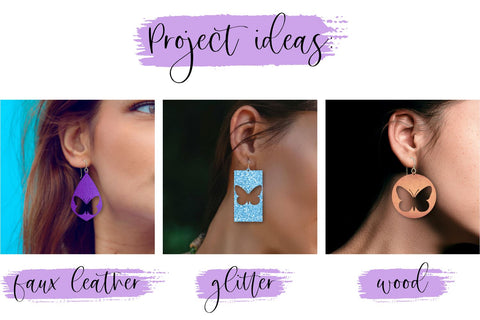 Butterfly earrings svg, Earring svg, Geometric earrings, Faux leather earrings, Teardrop earrings svg, Earrings bundle, Jewelry svg, Cricut earrings, Earrings template, Jewelry svg. Png, Jpg, Dxf, Eps Svg, Cut File for Cricut and Silhouette. SVG KatineDesign 