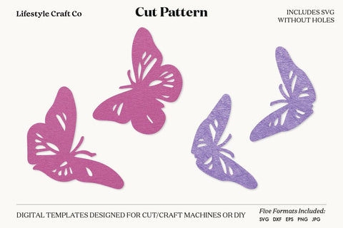 Butterfly Earrings SVG, Faux Leather Earring Templates, Cricut cut file SVG Lifestyle Craft Co 