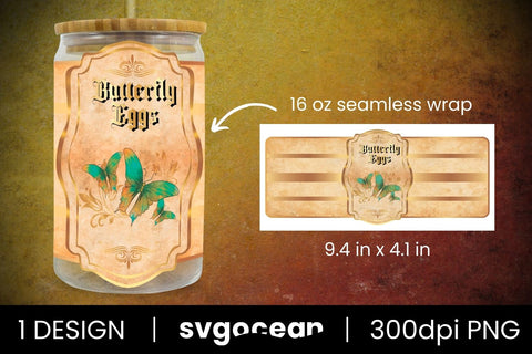 Butterfly Eggs Can Glass PNG Sublimation SvgOcean 