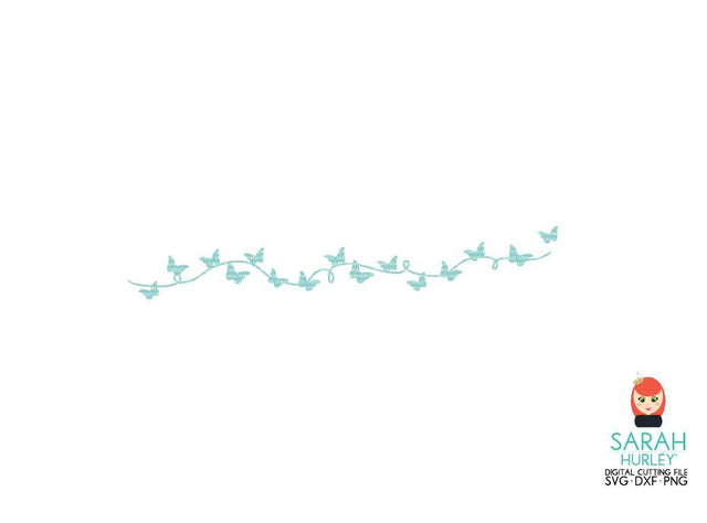Butterfly Flight Border SVG Sarah Hurley 