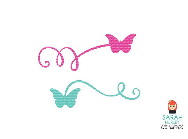 Butterfly Flourishes SVG Sarah Hurley 