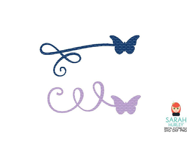 Butterfly Flourishes SVG Sarah Hurley 