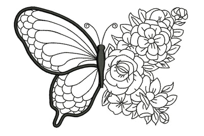Butterfly flower Embroidery design Embroidery/Applique DESIGNS NextEmbroidery 