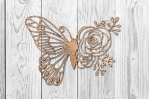 Butterfly flowers monogram svg cut file SVG dadan_pm 