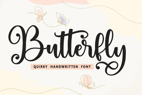 Butterfly Font Mozarella 