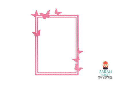 Butterfly Frame Card Mat SVG Sarah Hurley 