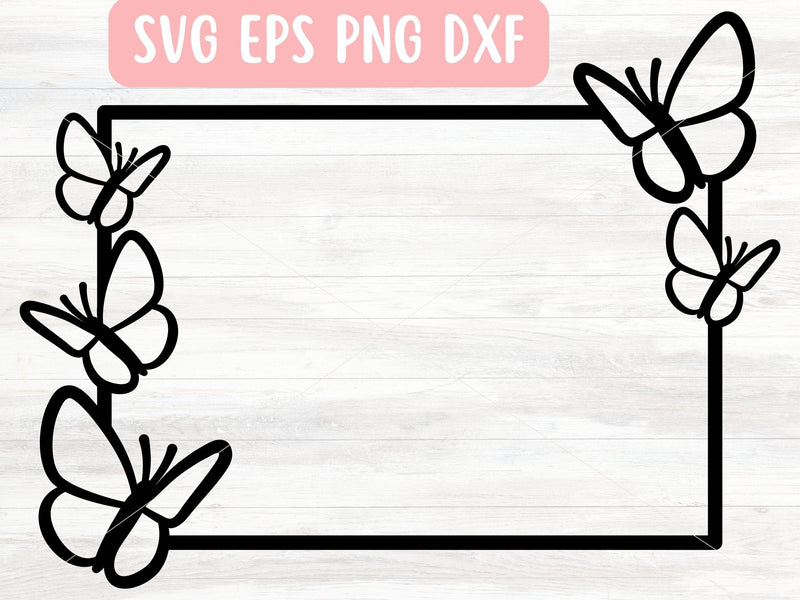 Butterfly Frame SVG File for Cricut or Silhouette SVG Apple Grove Designs 