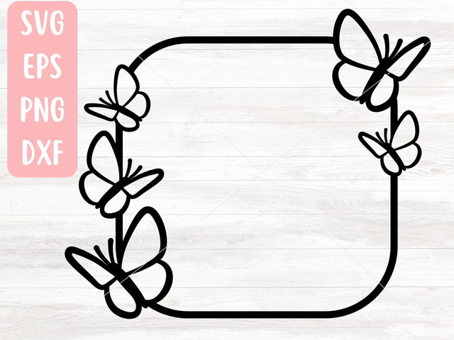 Butterfly Frame SVG for Cricut or Silhouette SVG Apple Grove Designs 