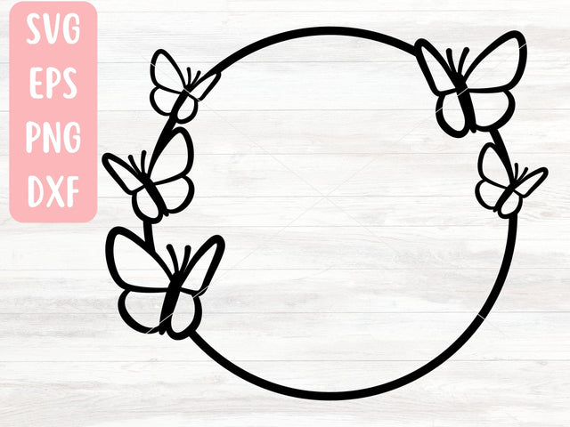 Butterfly Frame SVG for Cricut or Silhouette SVG Apple Grove Designs 