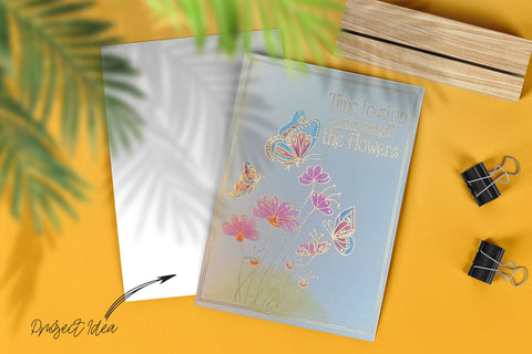 Butterfly Gardens - Single line for Foil Quill | Digi Stamp | Sentiments Sketch DESIGN DrawnTogether with love 