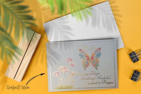 Butterfly Gardens - Single line for Foil Quill | Digi Stamp | Sentiments Sketch DESIGN DrawnTogether with love 