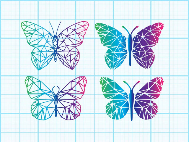 Butterfly geomatical Sublimation Sublimation Johan Ru designs 