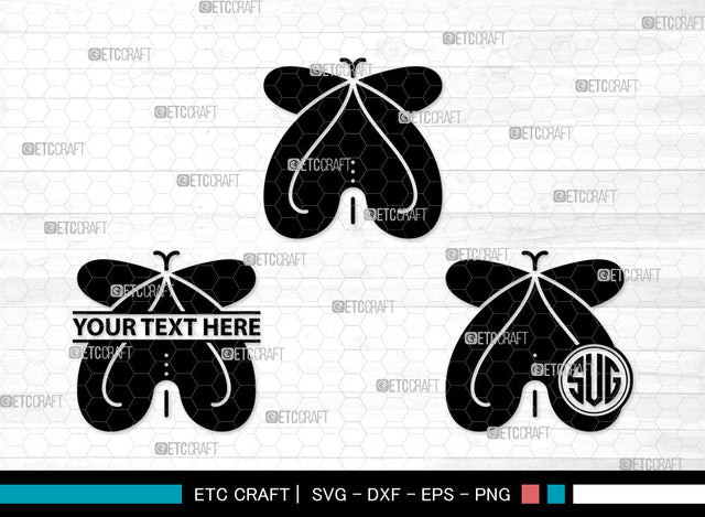 Butterfly Icons Monogram, Butterfly Svg, Garden Insect Svg, Butterflie, Spring Butterfly, Butterfly Monogram, Icon Monogram, Svg Cut File, Dxf, Eps, Png, SVG ETC Craft 