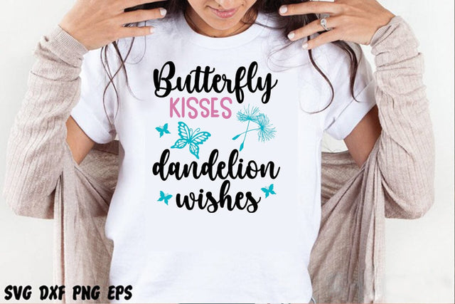Butterfly kisses dandelion wishes SVG Svgcraft 