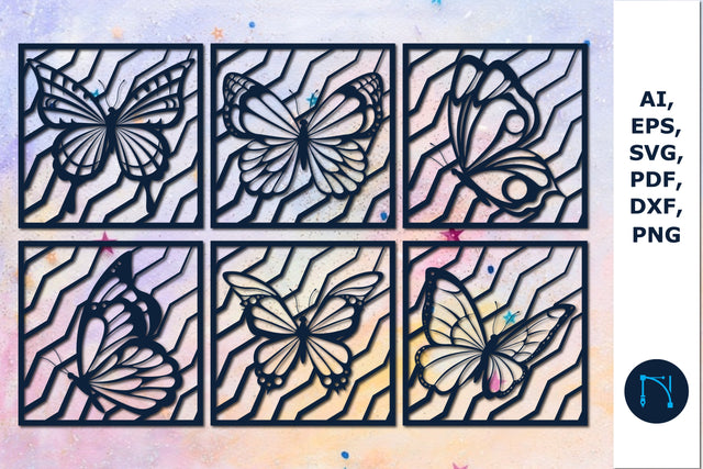 butterfly laser cut decor SVG bundle SVG MD JOYNAL ABDIN 