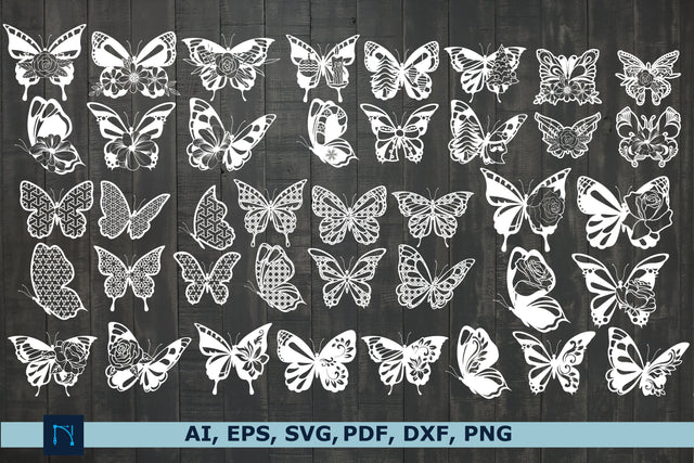 butterfly laser/paper cut SVG bundle SVG MD JOYNAL ABDIN 