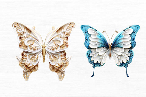 Butterfly Layered Paper Art Clipart Sublimation Regulrcrative 
