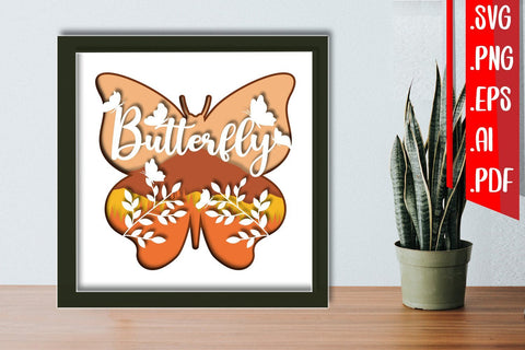 Butterfly Layered papercut 3D Paper zafrans studio 