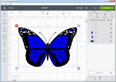 Butterfly Layered SVG Blue SVG CreativeStudioTM 