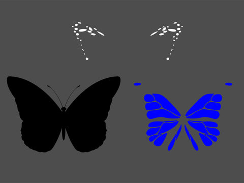 Butterfly Layered SVG Blue SVG CreativeStudioTM 
