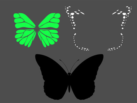 Butterfly Layered SVG Green SVG CreativeStudioTM 