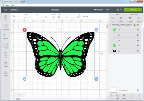 Butterfly Layered SVG Green SVG CreativeStudioTM 