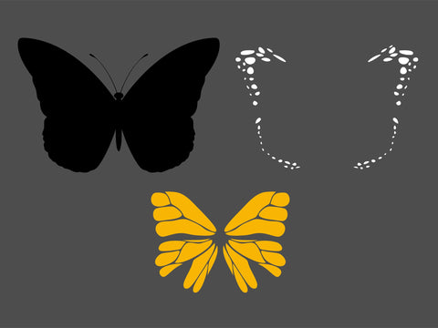 Butterfly Layered SVG Orange SVG CreativeStudioTM 