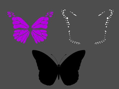 Butterfly Layered SVG Violet SVG CreativeStudioTM 
