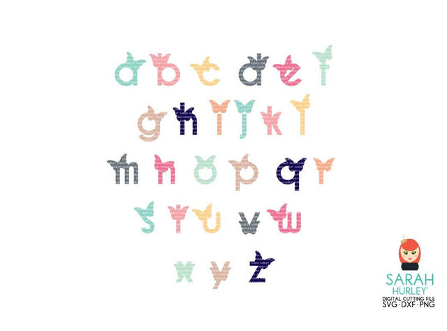 Butterfly Lower Case Alpha SVG Sarah Hurley 