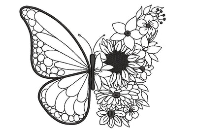 Butterfly machine embroidery design, 5 sizes. Embroidery/Applique DESIGNS ArtEMByNatalia 