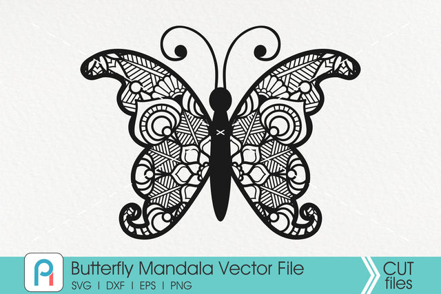 Butterfly Mandala Svg, Butterfly Svg, Butterfly Clip Art SVG Pinoyart Kreatib 