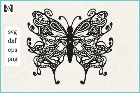Butterfly Mandala Svg, Butterfly Svg, Butterfly Zentangle SVG Pinoyart Kreatib 