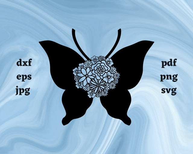 Butterfly Mandala SVG Cut File SVG Northern Light SVG 