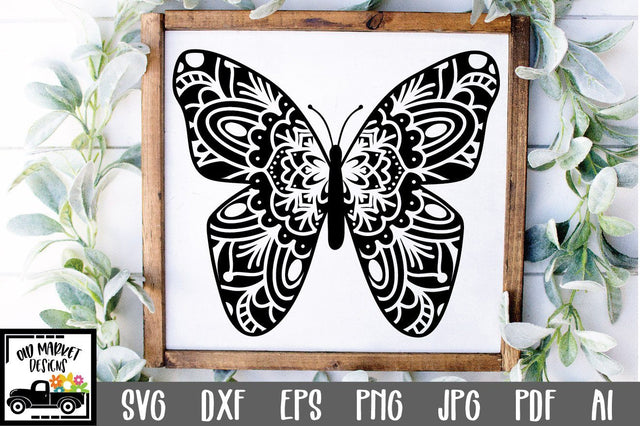 Butterfly Mandala SVG File SVG Old Market 