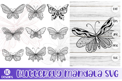Butterfly Mandala SVG Glitter Butterfly Sublimation Bundle SVG dapiyupi store 