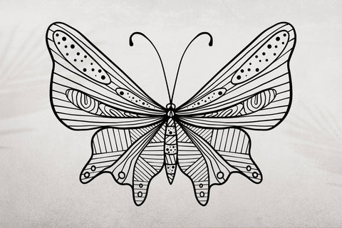 Butterfly Mandala SVG Glitter Butterfly Sublimation Butterfly Zentangle SVG dapiyupi store 