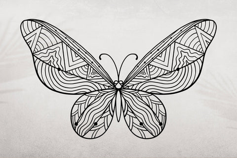 Butterfly Mandala SVG Glitter Butterfly Sublimation Butterfly Zentangle SVG dapiyupi store 