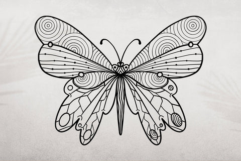 Butterfly Mandala SVG Glitter Butterfly Sublimation Butterfly Zentangle SVG dapiyupi store 