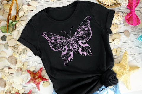 Butterfly Mandala SVG Glitter Butterfly Sublimation Butterfly Zentangle SVG dapiyupi store 