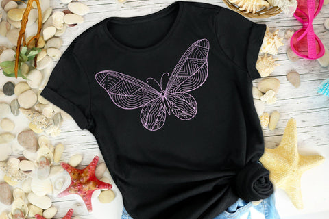 Butterfly Mandala SVG Glitter Butterfly Sublimation Butterfly Zentangle SVG dapiyupi store 
