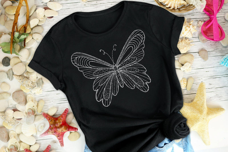 Butterfly Mandala SVG Glitter Butterfly Sublimation Butterfly Zentangle SVG dapiyupi store 