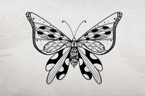 Butterfly Mandala SVG Glitter Butterfly Sublimation Butterfly Zentangle SVG dapiyupi store 