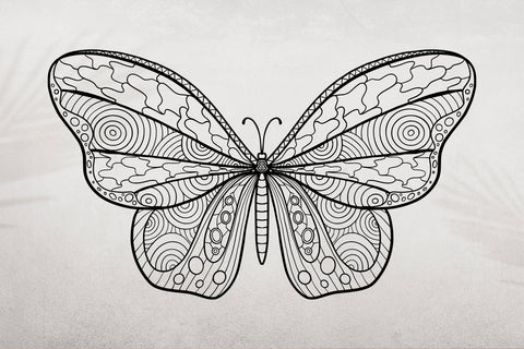 Butterfly Mandala SVG Glitter Butterfly Sublimation Butterfly Zentangle SVG dapiyupi store 