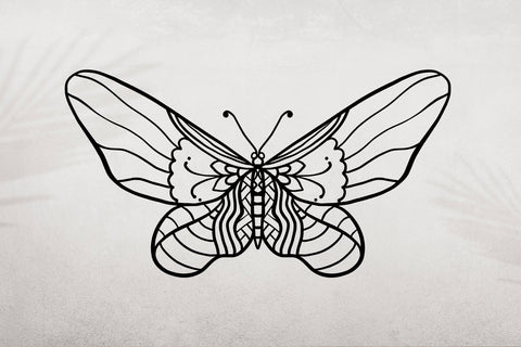 Butterfly Mandala SVG Glitter Butterfly Sublimation Butterfly Zentangle SVG dapiyupi store 