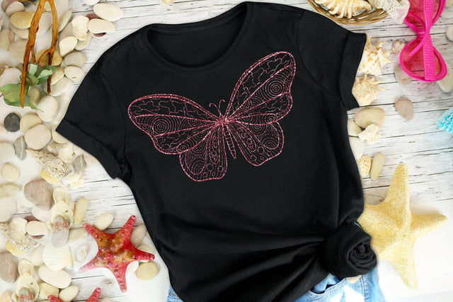 Butterfly Mandala SVG Glitter Butterfly Sublimation Butterfly Zentangle SVG dapiyupi store 