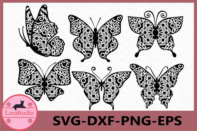 Butterfly Mandala Svg SVG Lerastudio 