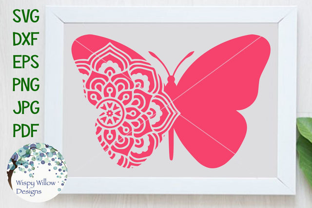 Butterfly Mandala SVG Wispy Willow Designs 